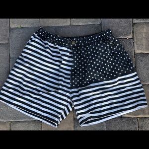 Chubbies subdued American flag shorts XL.